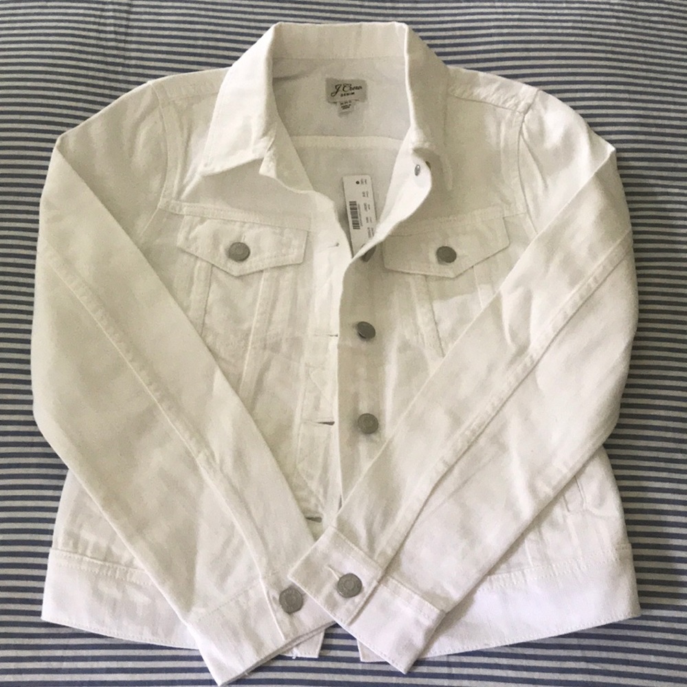 J.Crew white denim jacket